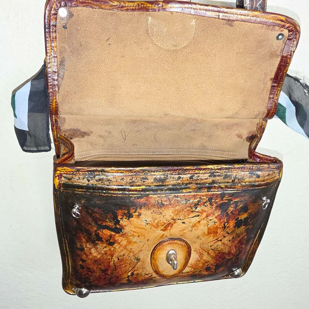 Custom Vintage Coach Willis Bag Brown with Custom Dye, Paint, Strap, Hardware - Picture 7 of 8